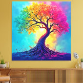 Rainbow Tree: Roots of Infinite Hope Art Leinwanddruck (Insitu (Wohnzimmer))