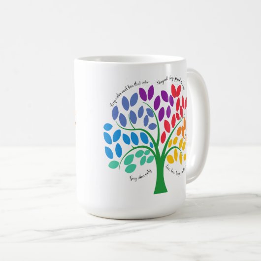 Rainbow Tree Tasse (VorderseiteRechts)