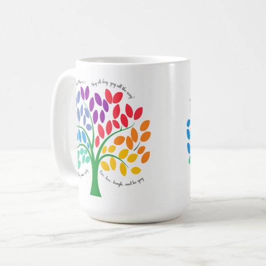 Rainbow Tree Tasse (Vorderseite Links)