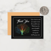 Rainbow Tree Vielen Dank für Ihr Beileid Mitteilungskarte (Vorderseite/Rückseite Beispiel)