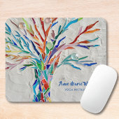 Rainbow Tree Yoga Instructor Maus Pad Mousepad