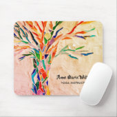Rainbow Tree Yoga Instructor Maus Pad Mousepad (Mit Mouse)