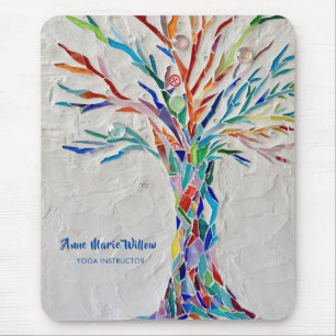 Rainbow Tree Yoga Instructor Mousepad
