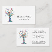 Rainbow Tree Yoga Instructor Visitenkarte (Vorne/Hinten)