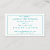 Rainbow Tree Yoga Instructor Visitenkarte (Rückseite)