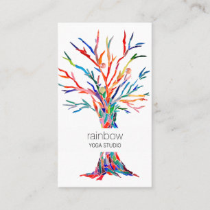 Rainbow Tree Yoga Studio Business Card Visitenkarte