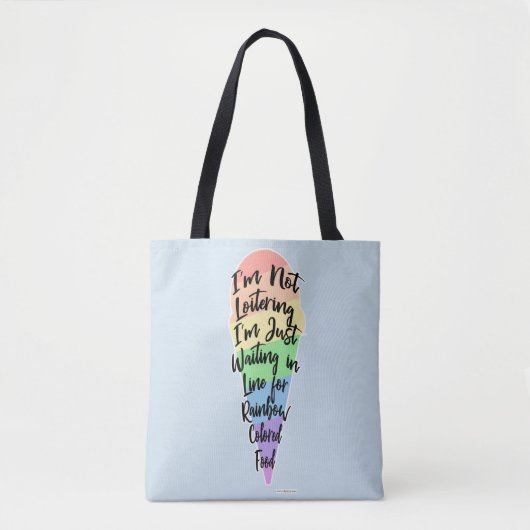 Rainbow Trendy Food Striping Cone Art Fun Tasche (Vorderseite)