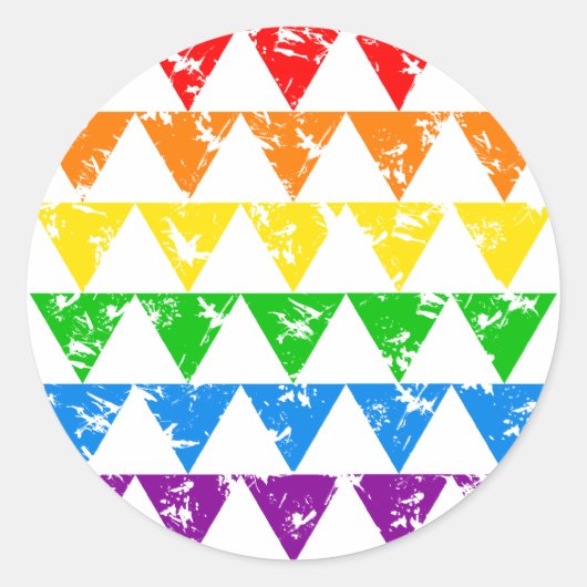 Rainbow Triangle-Aufkleber Runder Aufkleber (Vorderseite)