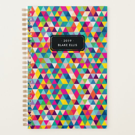 Rainbow Triangle Custom Year and Name Planner Planer (Vorderseite)