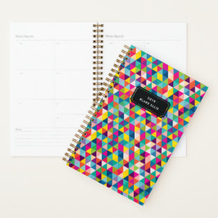 Rainbow Triangle Custom Year and Name Planner Planer