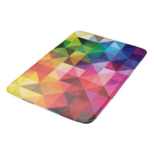Rainbow Triangle Geometrie Badematte (Schrägansicht)