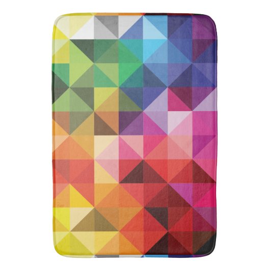 Rainbow Triangle Geometrie Badematte (Vorderseite Vertikal)
