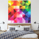 Rainbow Triangle Geometrie Leinwanddruck (Insitu (Schlafzimmer))