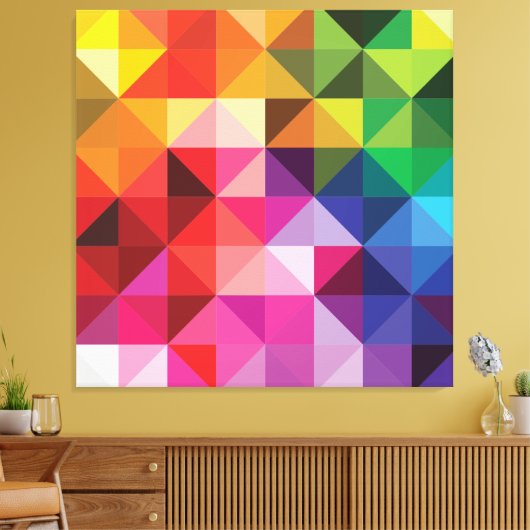 Rainbow Triangle Geometrie Leinwanddruck (Insitu (Wohnzimmer))