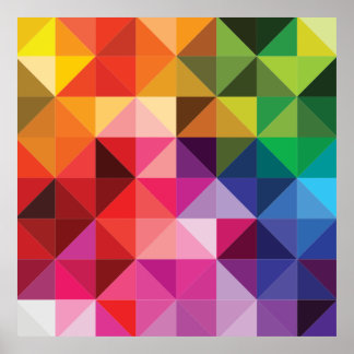 Rainbow Triangle Geometrie Poster