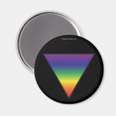 Rainbow Triangle Magnet - Schwarzer Hintergrund (Vorderseite/Rückseite)