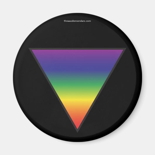 Rainbow Triangle Magnet - Schwarzer Hintergrund (Vorne)
