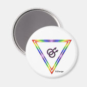 Rainbow Triangle, männlich Magnet (Vorderseite/Rückseite)