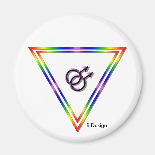 Rainbow Triangle, männlich Magnet (Vorne)