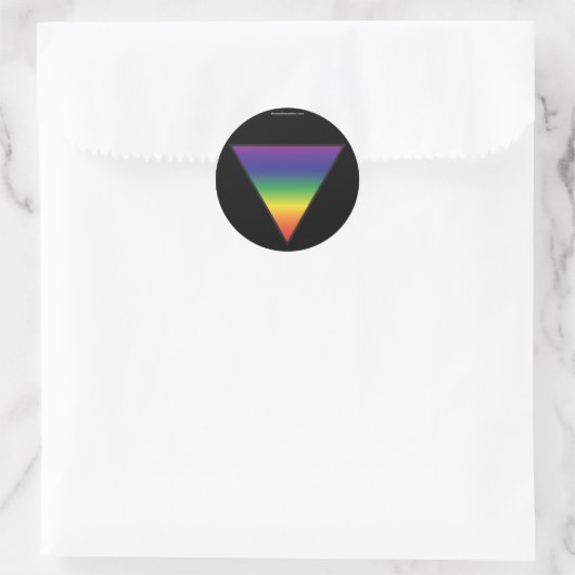 Rainbow Triangle Stickers - Schwarzer Hintergrund (Tasche)