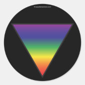 Rainbow Triangle Stickers - Schwarzer Hintergrund (Vorderseite)