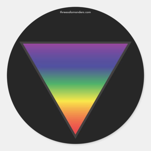 Rainbow Triangle Stickers - Schwarzer Hintergrund (Vorderseite)