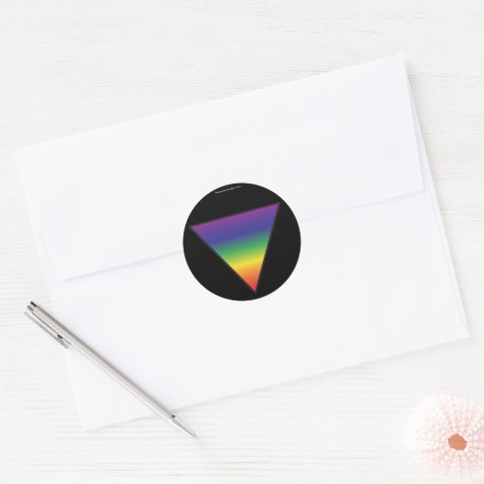 Rainbow Triangle Stickers - Schwarzer Hintergrund (Umschlag)