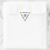 Rainbow Triangle, weiblich Runder Aufkleber (Tasche)