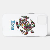 Rainbow Tribal Hawaiian Sea Turtle Case-Mate iPhone Hülle (Rückseite (Horizontal))