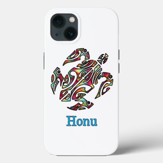 Rainbow Tribal Hawaiian Sea Turtle Case-Mate iPhone Hülle (Rückseite)