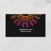 Rainbow Tribal Sun Business Card 2 Visitenkarte (Rückseite)