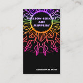 Rainbow Tribal Sun Business Card 2 Visitenkarte (Vorderseite)