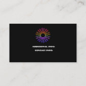 Rainbow Tribal Sun Business Card 3 Visitenkarte (Rückseite)
