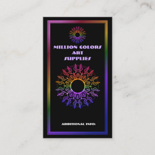 Rainbow Tribal Sun Business Card 4 Visitenkarte