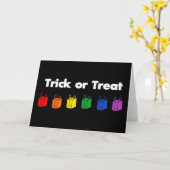 Rainbow Trick oder Treat Karte (Gelbe Blume)