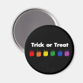 Rainbow Trick oder Treat Magnet (Vorderseite/Rückseite)