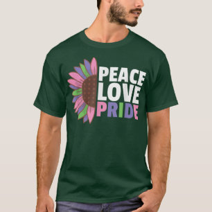 Rainbow Trigender Flag Pride Lgbtq Sonnenblume T-Shirt