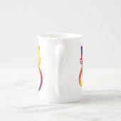 Rainbow Trinity Knot Celtic Cat Bone China Tasse (Rückseite)