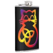 Rainbow Trinity Knot Celtic Cat Flask Flachmann (Rechts)