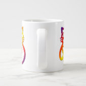 Rainbow Trinity Knot Celtic Cat Jumbo Tasse (Rückseite)