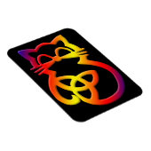 Rainbow Trinity Knot Celtic Cat Magnet (Rechte Seite)