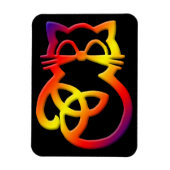 Rainbow Trinity Knot Celtic Cat Magnet (Vertikal)