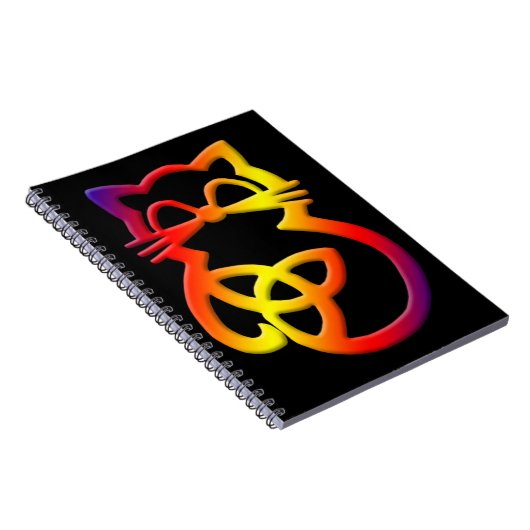 Rainbow Trinity Knot Celtic Cat Notebook Notizblock (Rechte Seite)