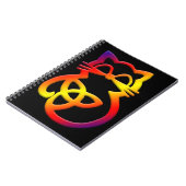 Rainbow Trinity Knot Celtic Cat Notebook Notizblock (Linke Seite)