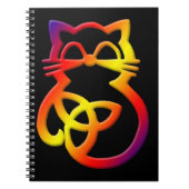 Rainbow Trinity Knot Celtic Cat Notebook Notizblock (Vorderseite)