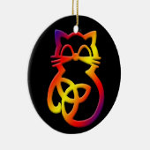 Rainbow Trinity Knot Celtic Cat Ornament (Rechts)