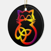 Rainbow Trinity Knot Celtic Cat Ornament (Links)