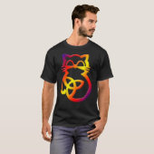 Rainbow Trinity Knot Celtic Cat T Shirt (Vorne ganz)