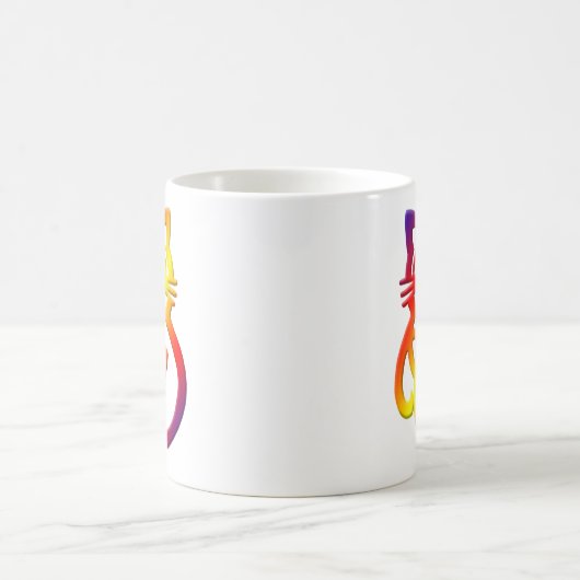 Rainbow Trinity Knot Celtic Cat Tasse (Mittel)