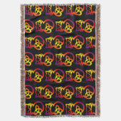 Rainbow Trinity Knot Celtic Cat Throw Blanket Decke (Vorderseite Vertikal)